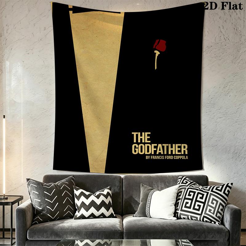 Godfather Movie Poster Tapestry Background Cloth Fashion Print Homestay Soft Decoration Tapestry Home Decor Gift