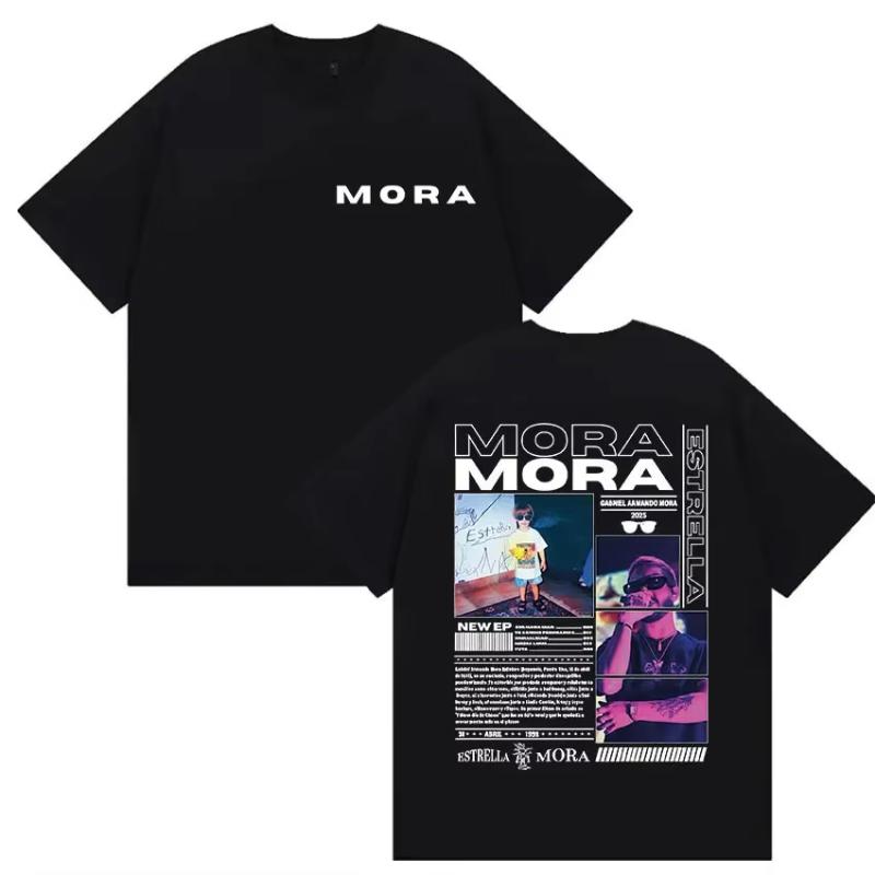 Rapper MORA Album Tour 2025 Merch Tee Shirt Unisexs Women Harajuku Fashion Vintage Tshirt Summer Casual Cotton Oversized T Shirts