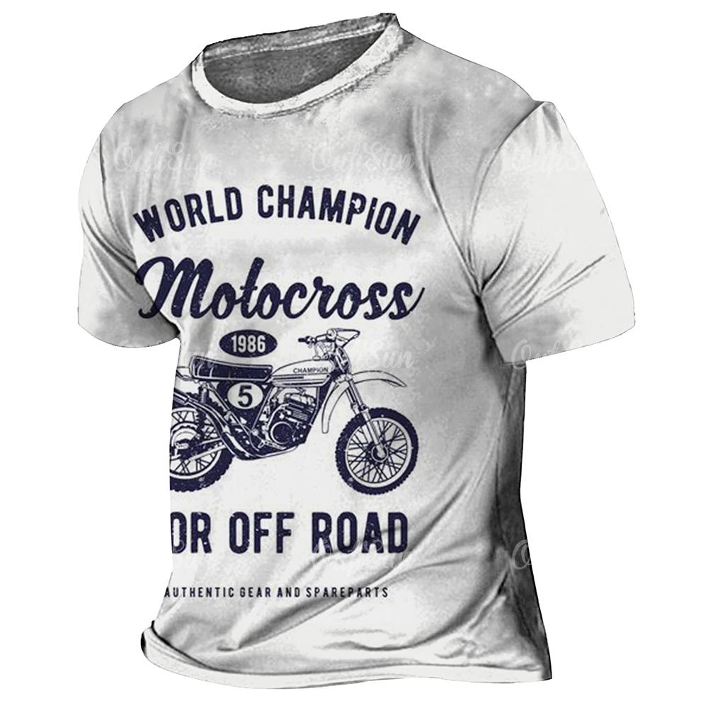 Винтажная футболка мотоциклетная мужская футболка с 3D принтом автомобиля футболки с короткими рукавами летняя мужская одежда повседневная блузка классические велосипедные топы