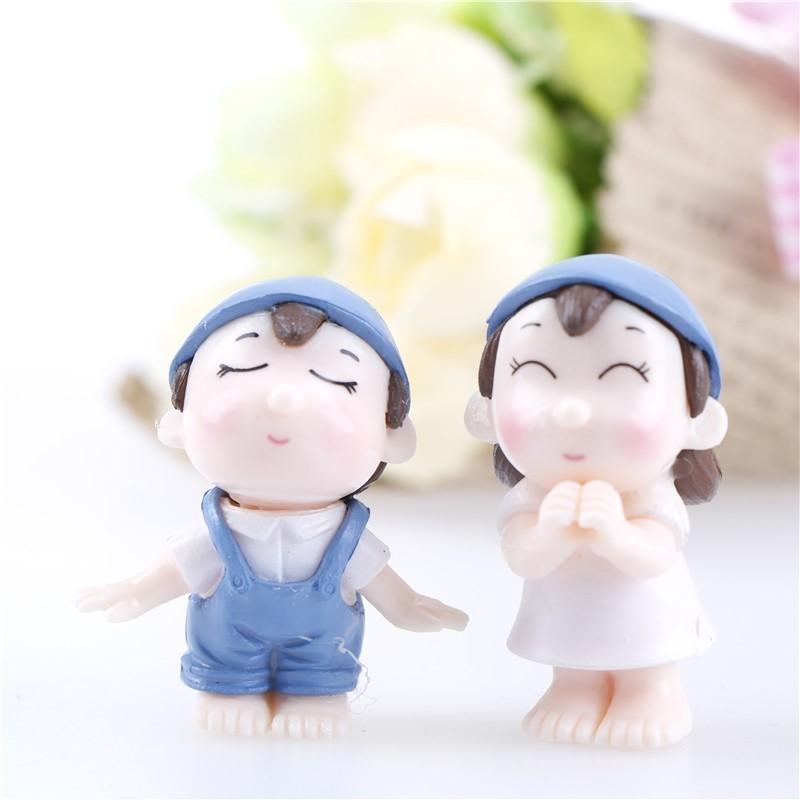 Sweety Lover Couple Chair Figurines Miniatures Fairy Garden Home Decor Desk Garden Decorative Craft Resin Craft Scene Decoration