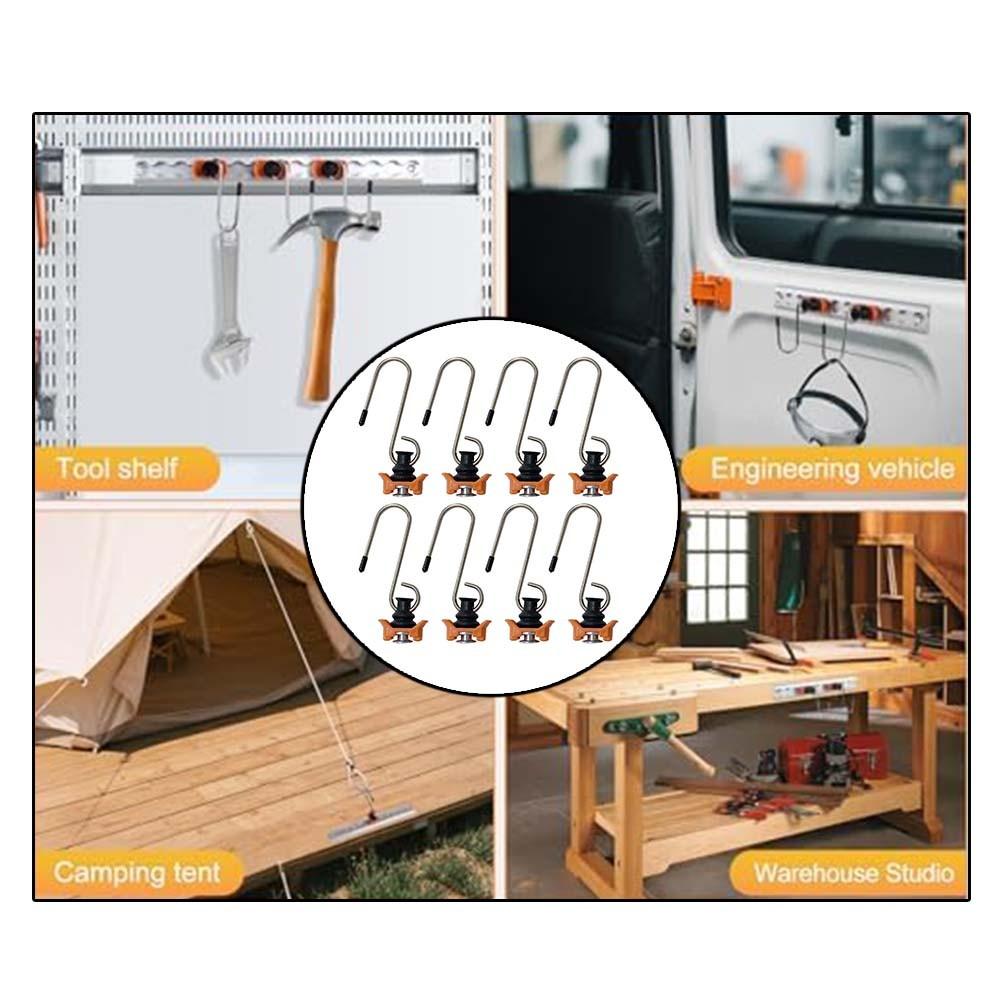 50 Kg Load Capacity Airline Rail Fitting Storage Hooks Van Accessories