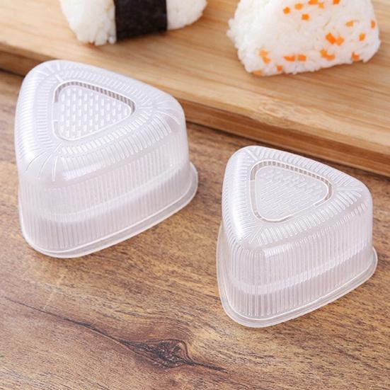 2Pcs Sushi Mold Japanese Style Non-sticky DIY Food Grade Plastic Press Triangular Onigiri Rice Ball Maker Bento Accessories