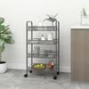 VidaXL 4-Tier Kitchen Cart Grey 46x26x85 Cm Iron 336327