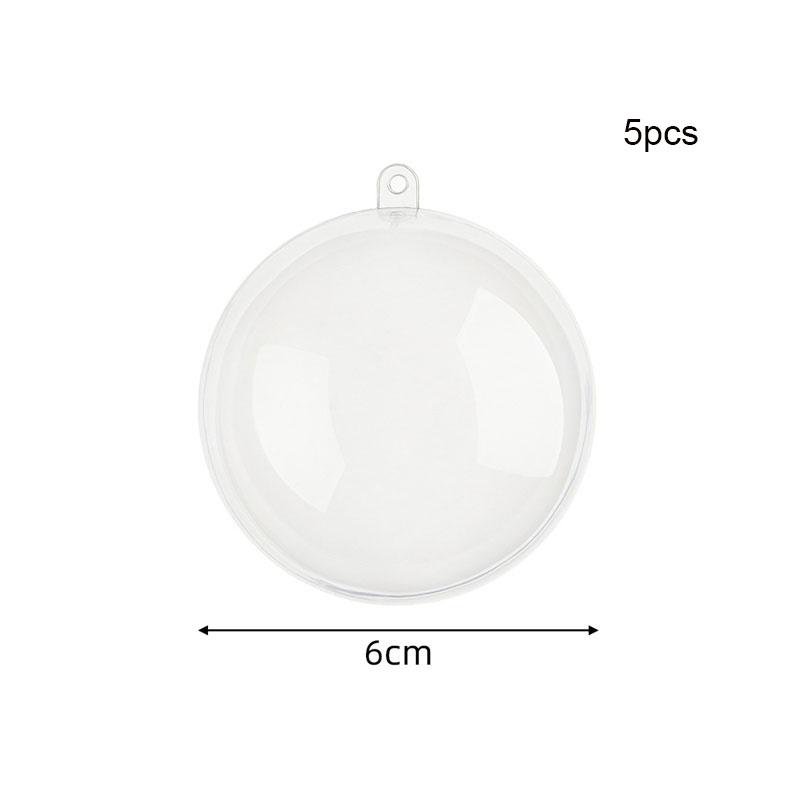 5 шт. 4/5/6/7/8 см прозрачные открытые пластиковые рождественские украшения шар прозрачный безделушка украшение подарочная коробка украшение для вечеринки