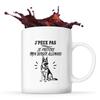 Mug - PLANETEE - J’peux Pas Je Préfère Mon Berger Allemand - Céramique 330 Ml - Blanc - Impression Sublimation Durable