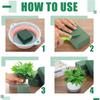 2/4/6pcs Rectangle Floral Foam Brick Green Artificial Flower Mud  DIY Crafts Supplies