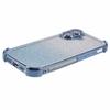 For iPhone 16 Case Glitter TPU Phone Cover Reinforced Corners - Blue