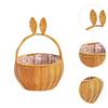 Adorable Bunny Ears Woven Basket for Easter Gifts for Picnic Wedding Party Candy Flower Basket Empty Snacks Basket Decor