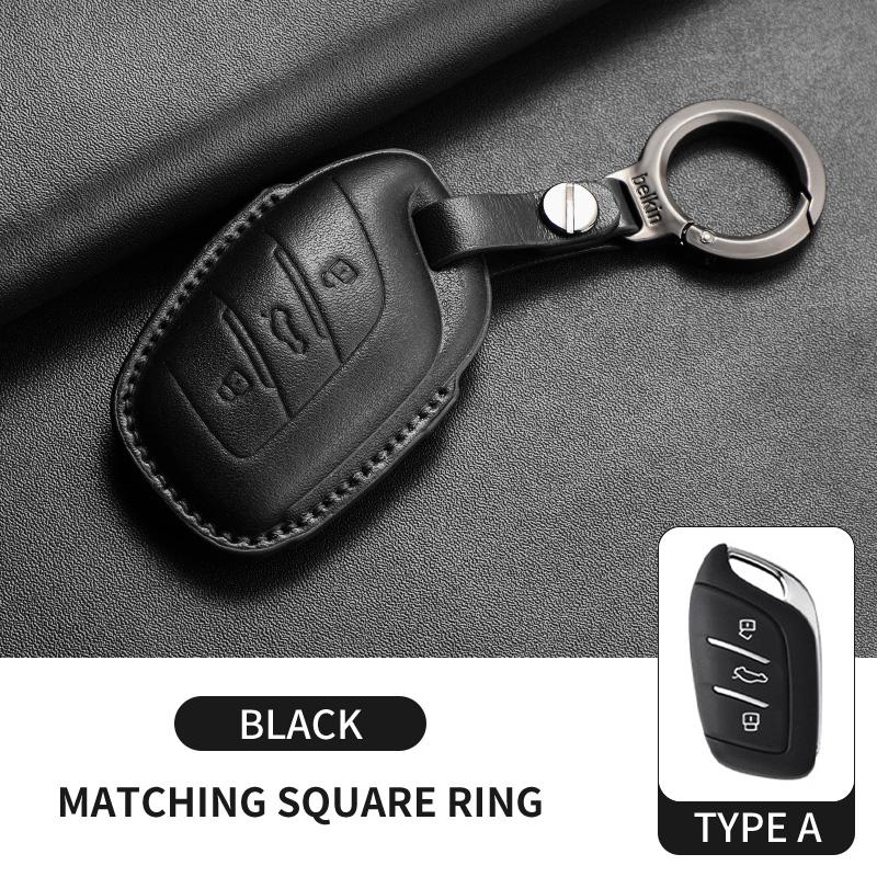 Leather Car Smart Remote Key Case Cover Shell For Roewe RX5 I5 I6 RX3 RX8 ERX5 D6 D7 D5X Durable Anti-Scratch Auto Key Protecter