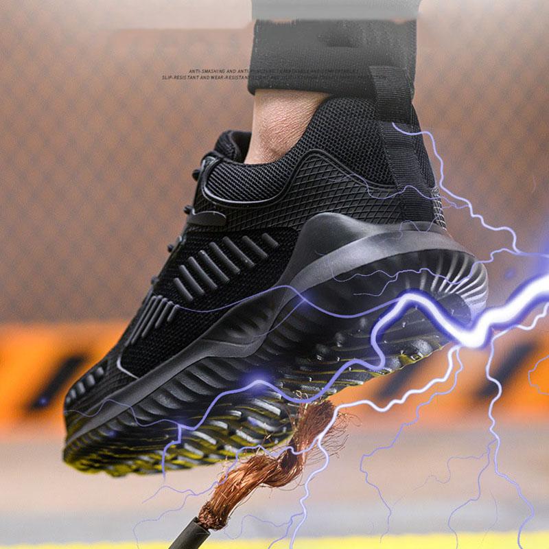 Oulylan Work Sneakers For Men Safety Indestructible Shoes Steel Toe Work Safety Boot Anti-Puncture Safety Shoes Male Footwear
