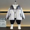Children's Casual Little Dinosaur Jacket 2025 Spring and Autumn Boys Thin Coat Hooded Trench Coat