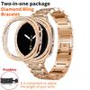 Металлический ремешок для часов со стразами и бриллиантами + защитный чехол из ПК для Samsung Galaxy Watch 8 44 мм 40 мм, деловые часы, ремешок для Galaxy Watch 8
