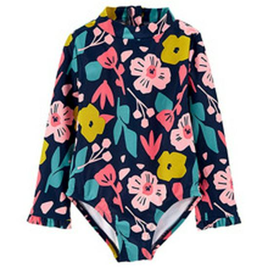 Купальник с длинным рукавом для девочек «Русалка» - Быстросохнущий, Защита от солнца