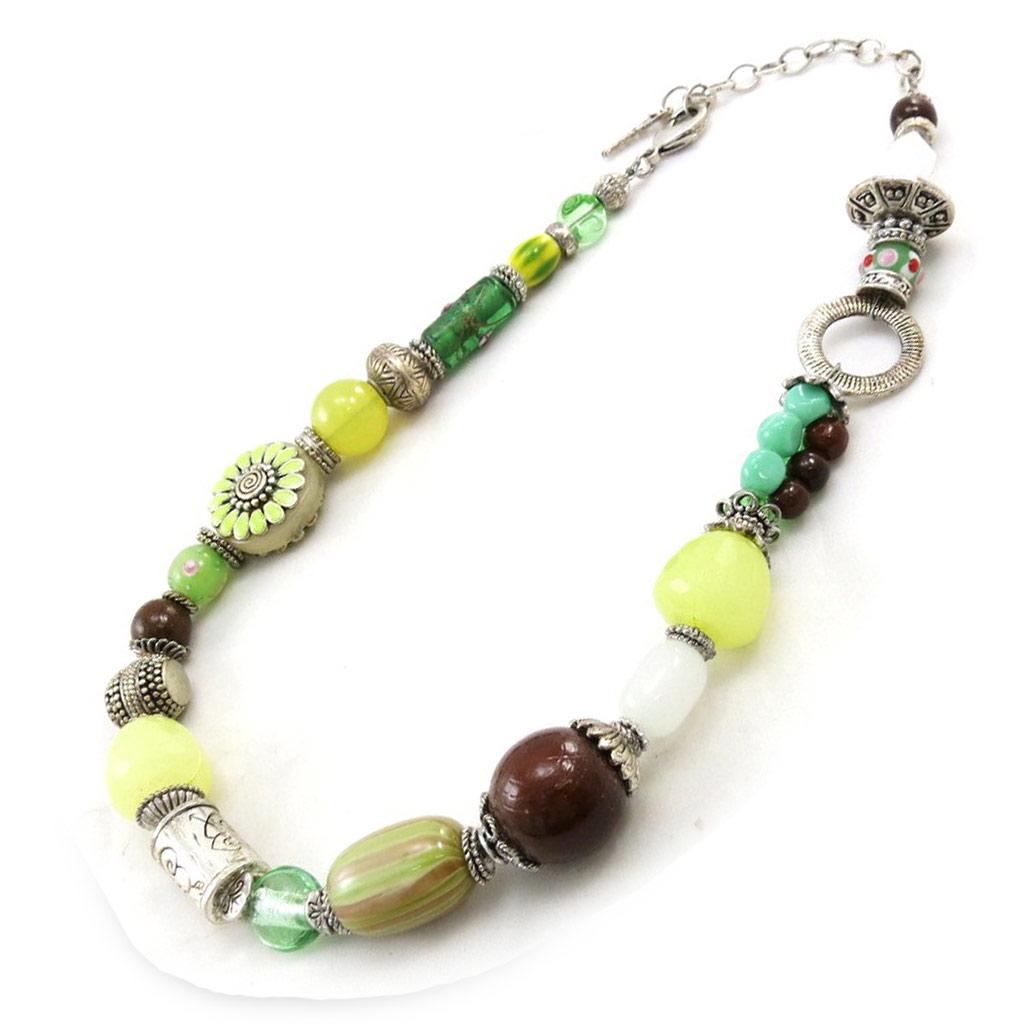 Les Trésors De Lily [E0640] - Зеленое дизайнерское колье «Душка»