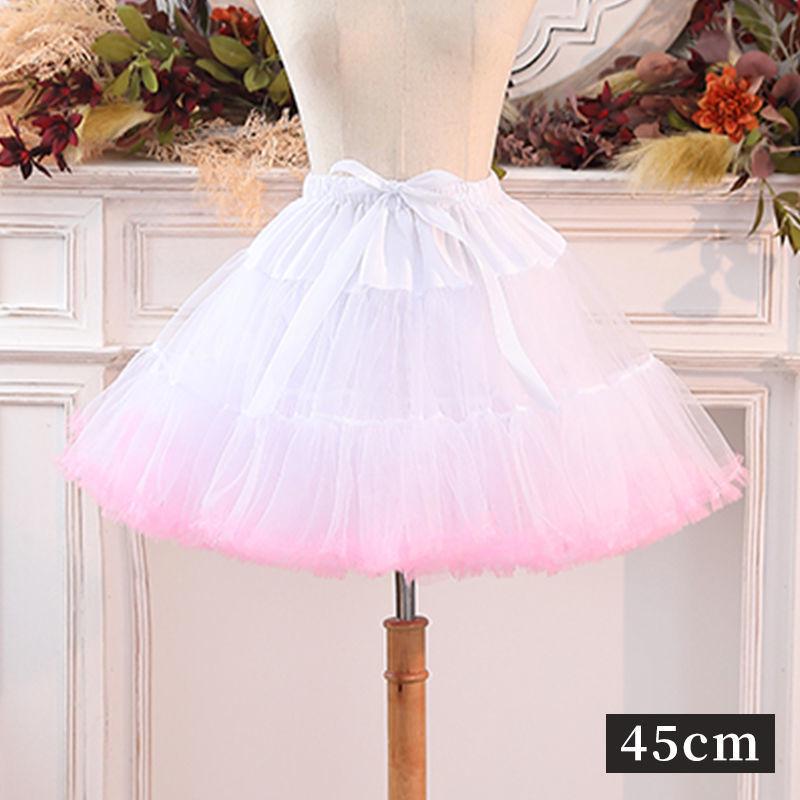 Пышный подъюбник Лолита из мягкой пряжи "Зефир" с поддержкой 45 см - Полноцветная универсальная подкладка