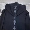 8169 CHROME HEARTS 2025 New Spring and Autumn Plus-size Thin Style Classic Style Logo Zipper Hooded Sweatshirt for Couples