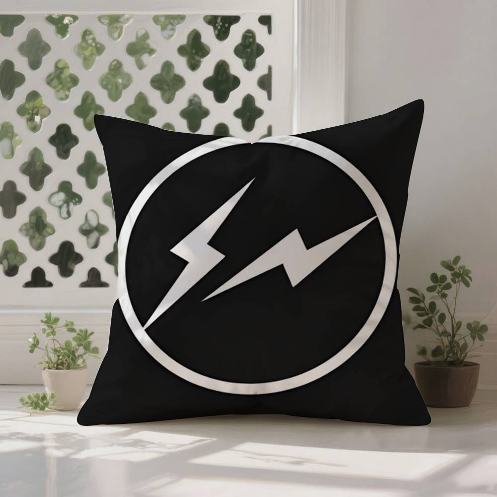 Lightning FFragment DDesign Pillow Case Antidustmite Pillowcase Invisible Zipper Silky Short Plush Sofa Cushion Cover