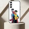 Неуязвимый мультяшный чехол для телефона L-Invincible для Samsung Galaxy A13, 21s, 22, 31, 32, 52, 53, 71, 72, 73, Мягкая черная крышка