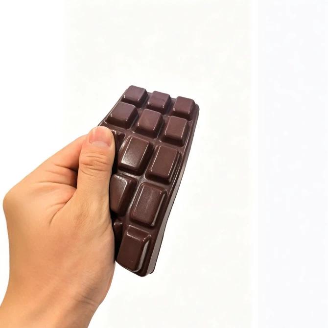 Slow Rebound Chocolate Bar Squeeze Toy - Cute Cartoon Stress Reliever for the Office