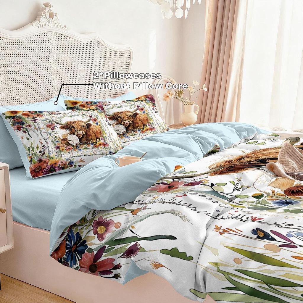 3D комплект постельного белья с шотландской коровой - Meikeduo Home Textiles
