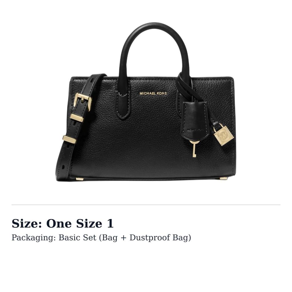 MICHAEL KORS Scarlett Leather Shoulder Bag, Crossbody Bag, Handbag Mini Women's Black 32F4GETC0L-BLACK
