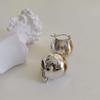 French Metal Ball Ball Shaped Ear Studs Hoop Earrings Round Ball Hoop Earrings U-shaped Earrings