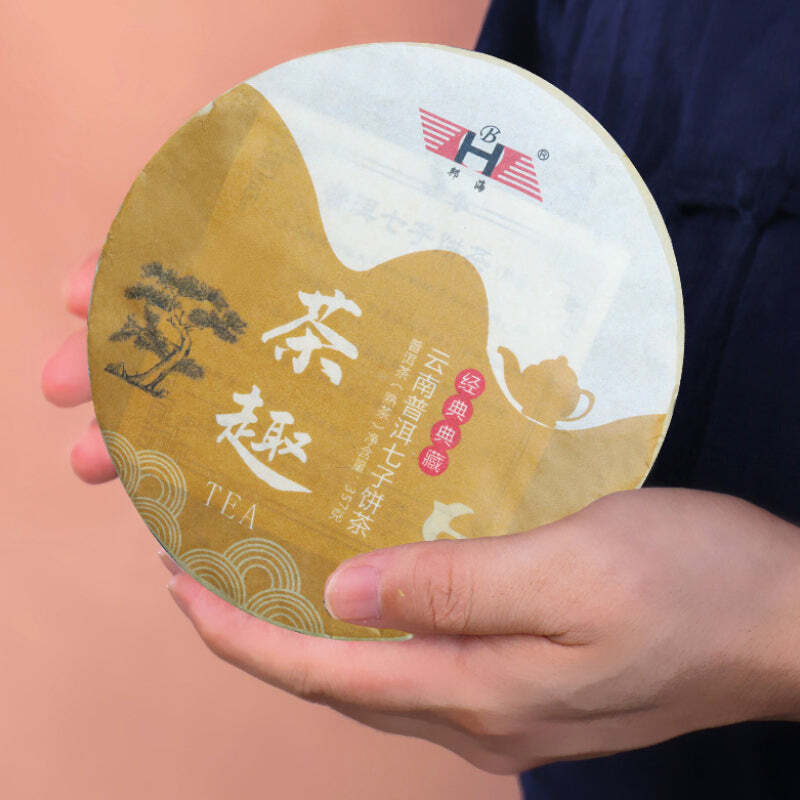 357 г выдержанный чай пуэр, лепешка из Юньнаньского крупнолистового пуэра, черный чай, выдержанный приготовленный чай пуэр