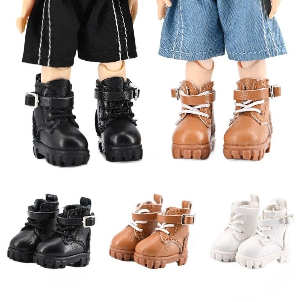 Dress Up Doll Leather Boots Pretend Play Obitsu 11 Doll Shoes DIY Toy Ob11 Shoes For Penny