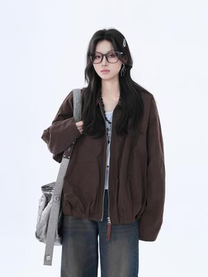 Женский кардиган на молнии для осени: Стиль Миллард Свободный Повседневный Американский Дизайн