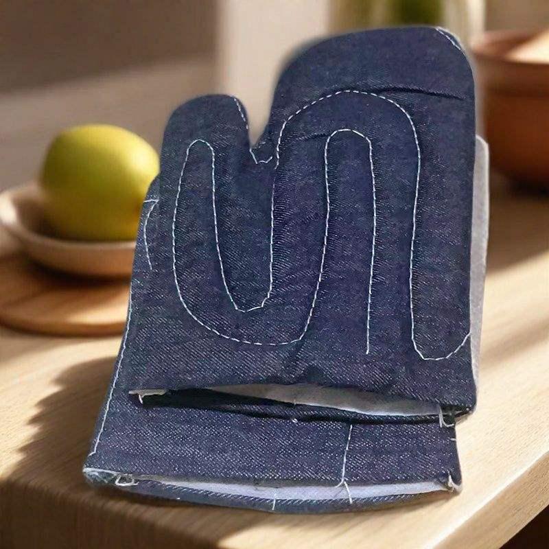 2 шт. термостойкие до 400°C промышленные хлопково-льняные прихватки для духовки