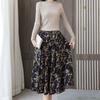 Весенне-летняя модная женская тонкая распашная юбка средней длины с высокой талией и темпераментным принтом, большие размеры