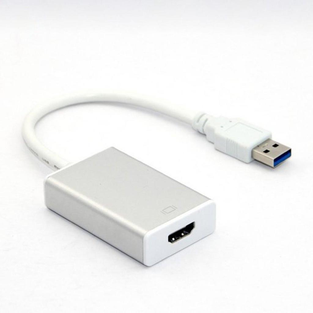 Адаптер USB 3.0 к HDMI: Не требующий драйверов, Серебристый/Черный, Конвертация HD-видео для ноутбуков