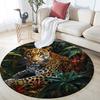 Leopard pattern round rug,Carpet Rug for Living Room Bedroom Playroom ,Non-slip Floor Mat,Holiday Gifts and Birthday Gifts.