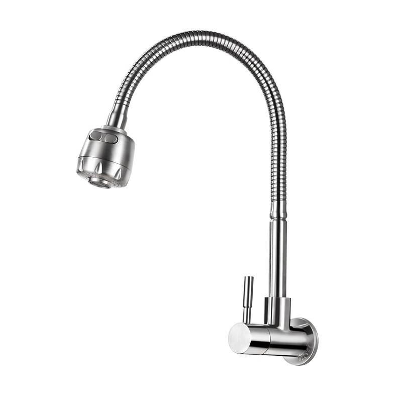 TLXT Stainless Steel Wall-Mounted Kitchen Faucet