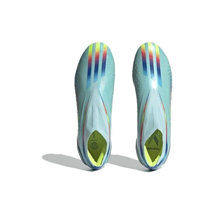 Adidas X Speedportal+ SG Al Rihla Pack - прозрачные мужские кроссовки Aqua Blue Navy Brick-Red GW8420