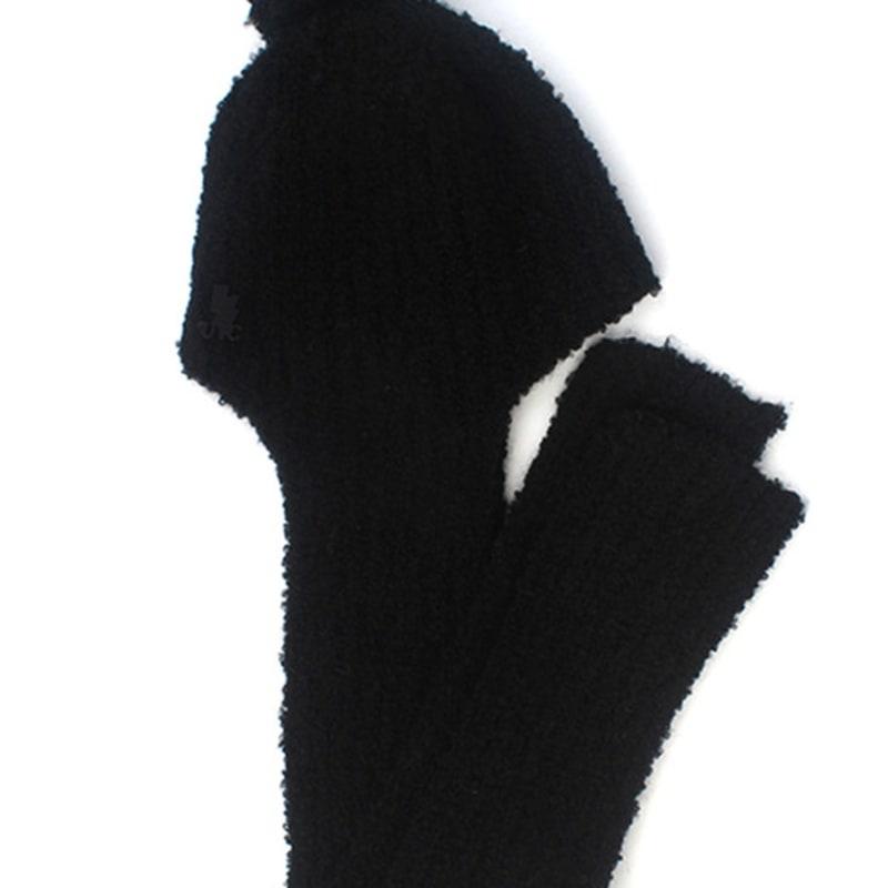 Универсальная химия шерсть черный шарик капюшон шарф шапка шарф