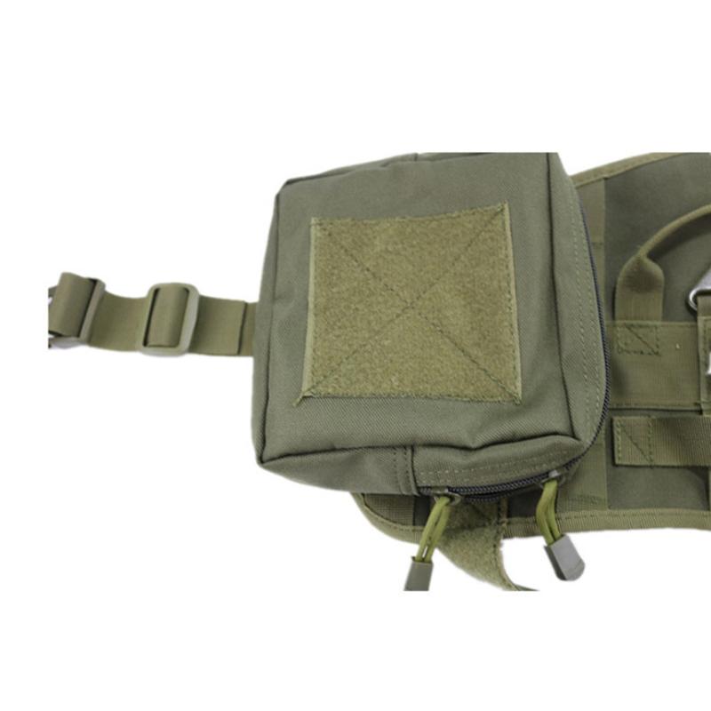 Тактическая шлейка для собаки K9 Жилет Одежда для служебной собаки полиции Подсумки Molle Тренировочные аксессуары Жилеты для страйкбола и охоты