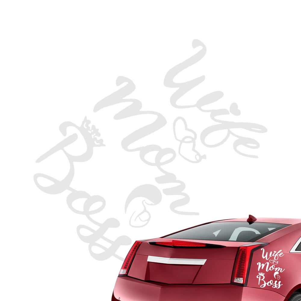 Жена, мама, босс, автомобильная наклейка, декоративные наклейки на бампер, наклейки на окна автомобиля, водонепроницаемые наклейки на окна, наклейки на кузов грузовика для
