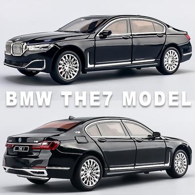 1:24 BMW 760LI 530LI I5M60 Миниатюрная литая игрушечная машинка Модель транспортного средства Домашний декор и украшения для рабочего стола компьютера Праздничный подарок