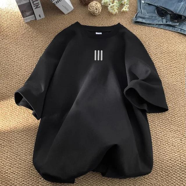 Мужские футболки оверсайз Мужская хлопковая футболка белая 3XL Повседневная летняя одежда Модные футболки с принтом для мужчин Новая одежда2024 Новинка