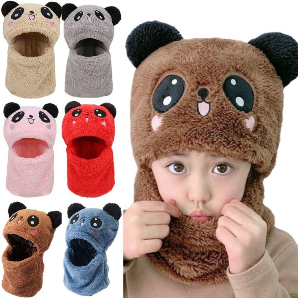 Embroidered Children's Hats Ear Protection Neck Gaiter Set Fashionable Rabbit Hat Unisex