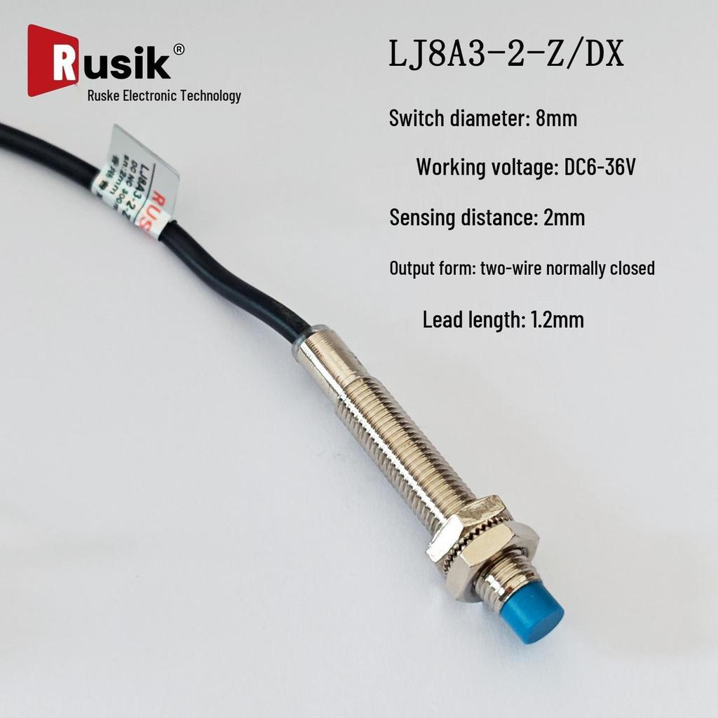LJ8A3-2-Z/EX Металлический индуктивный датчик приближения, M8, Двухпроводной, Нормально разомкнутый, DC6-36V, 2 мм обнаружения