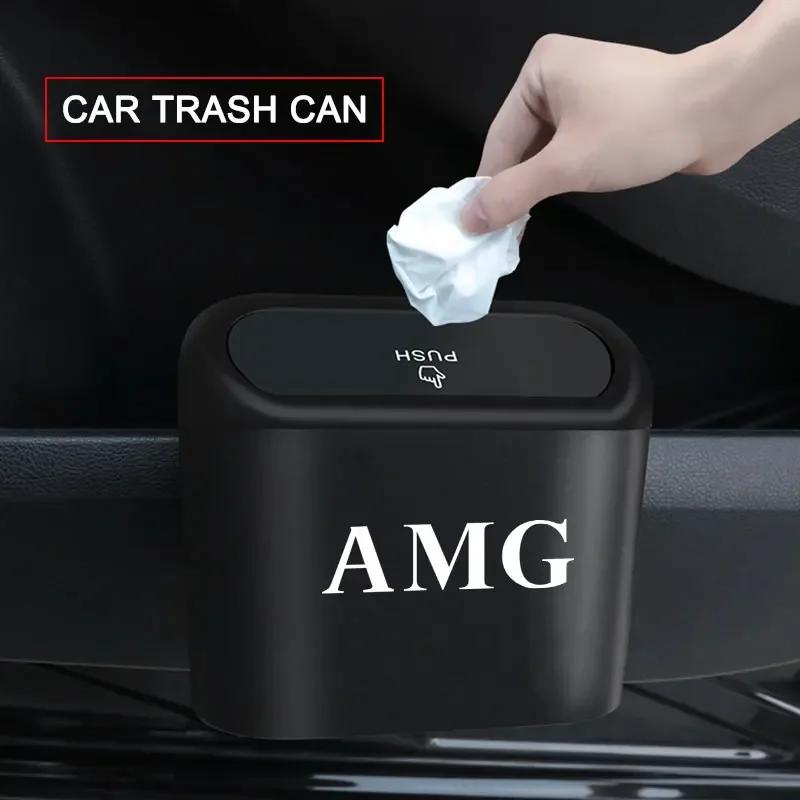AABIG1 Car Sorting Bracket Box Storage Garbage Bin Stickers For Mercedes Benz A200 A180 W177 CLA GLA AMG A C CLS Class Car Accessories