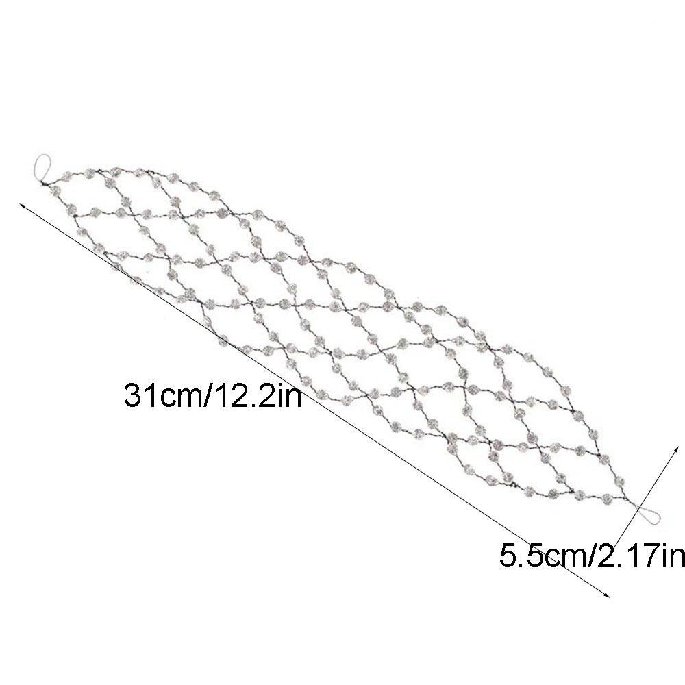 Handmade Rhinestone Tiara Wedding Headpieces Bride Hair Bands Classic Hair Net Crown Women