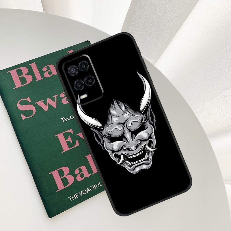 Hannya Demon Oni Case For Oppo A15 A16 A17 A52 A72 A76 A96 A54 A74 A94 A54S A57S A58 A78 A98 A57 A77 Cover