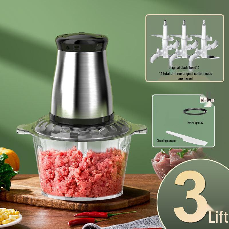Stainless Steel Meat Grinder & Mixer for Dumplings, Large Capacity Automatic Cooking Machine