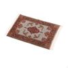 1/12 Scale Dollhouse Embroidery Carpet Welcome Mat Accessories Retro Toys for Living Room Furniture