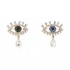 Decoration Luxury Badge Pin Crystal Pendant Rhinestone Eye Brooches Mini Banquet Clothes Pin  Party