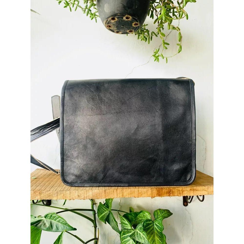 Мужская кожаная винтажная сумка-мессенджер для ноутбука ручной работы, черная сумка ( Размер сумки Free Sling Brown - 9 x 7 x 3 дюйма )