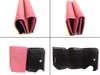 Оригинальный BALENCIAGA Розовый Кожаный Тройной Мини-Кошелек для Наличности с Блестками #b183 Открытая коробка